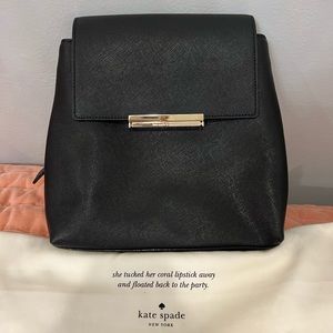 Kate Spade Convertible Backpack W/ Dust Bag - Black